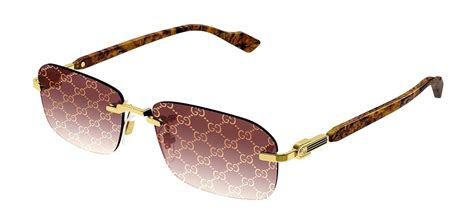 Gucci GG1221S 56 Red & Gold Sunglasses.